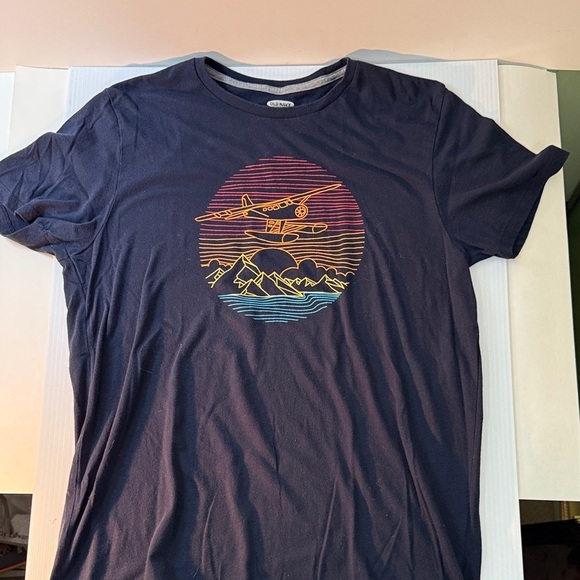 Old Navy Other - Old Navy Tee with Seaplane and Mountain Design, airplane